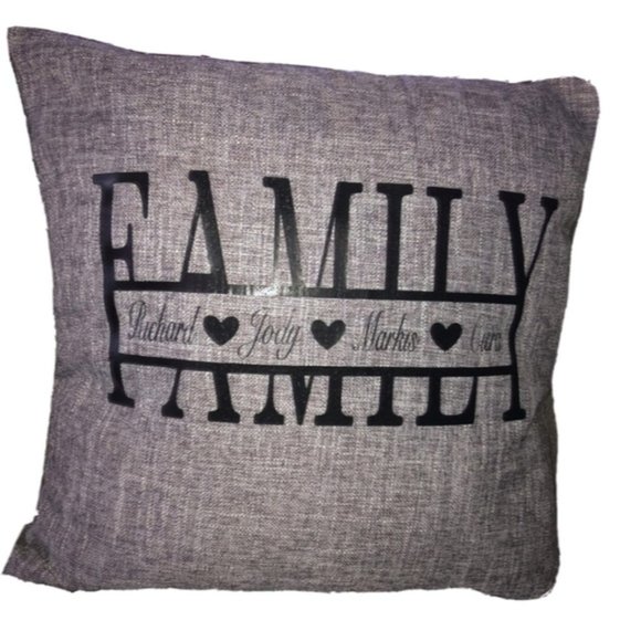 Personalized Family Throw Pillowcase - Picture 2 of 4